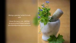 Mixing a granular herbal formula Wealth