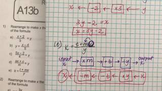 Rearranging Formulae | Using Function Machines