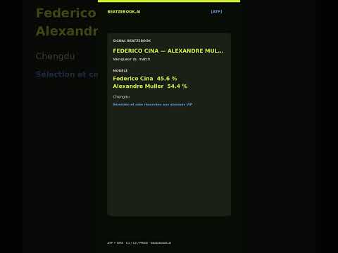 Video [ATP] Signal BeatzeBook : Federico Cina — Alexandre Muller