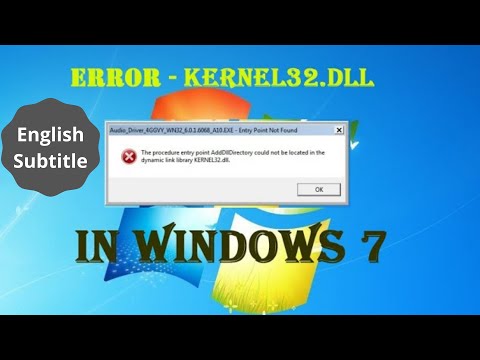 How to fixed dynamic link library Kernel32.dll Error | Windows 7