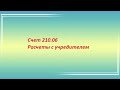 Счет 210.06. Расчеты с учредителем.