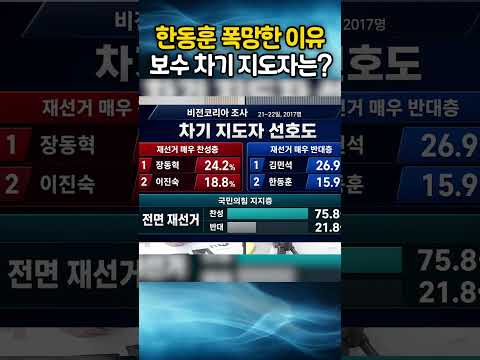 한동훈 폭망한 이유?! 보수 차기 지도자는??