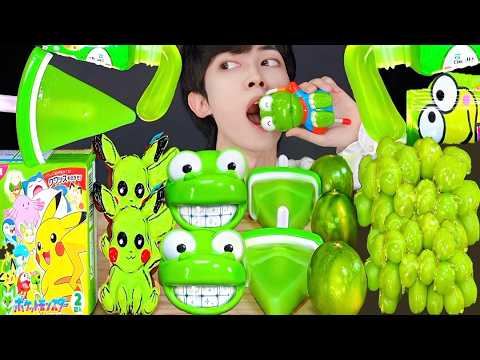 ASMR ICE CREAM GREEN <strong>BLUE</strong> PARTY 다양한 블루 핑크 아이스크림 젤리 먹방 DESSERTS JELLY <strong>CANDY</strong> MUKBANG EATING SOUNDS 咀嚼音