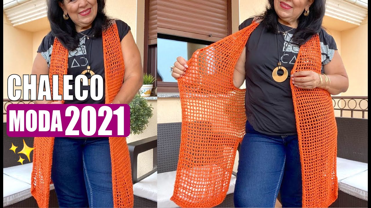 🔥🔥 Cómo Tejer este Chaleco Largo de Moda🔥🔥 Muy Fácil y Rápido | Yo Tejo  con Laura Cepeda 🔥🔥 - YouTube