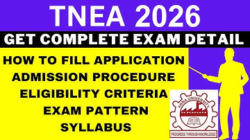 TNEA 2026 Notification (Out), Application, Dates, Eligibility, Syllabus, Pattern, Admit Card