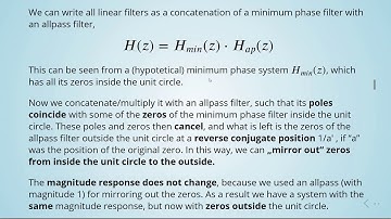 ADSP - 10 Minimum Phase Filters - 05 Minimum Phase Filters and All Pass Filters