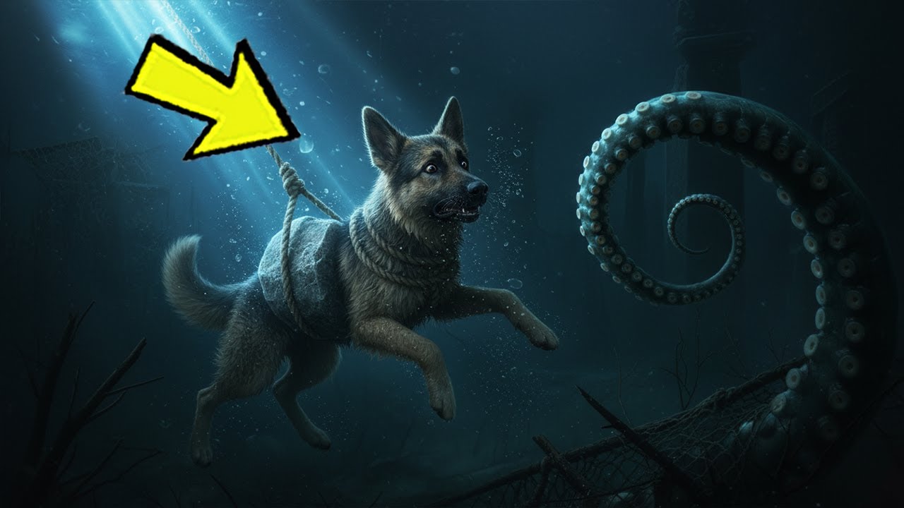 Sie banden einen Stein an den Schäferhund – was danach geschah, schockiert