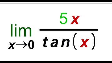 Limit as x approaches 0 of 5x/tan(x), no L