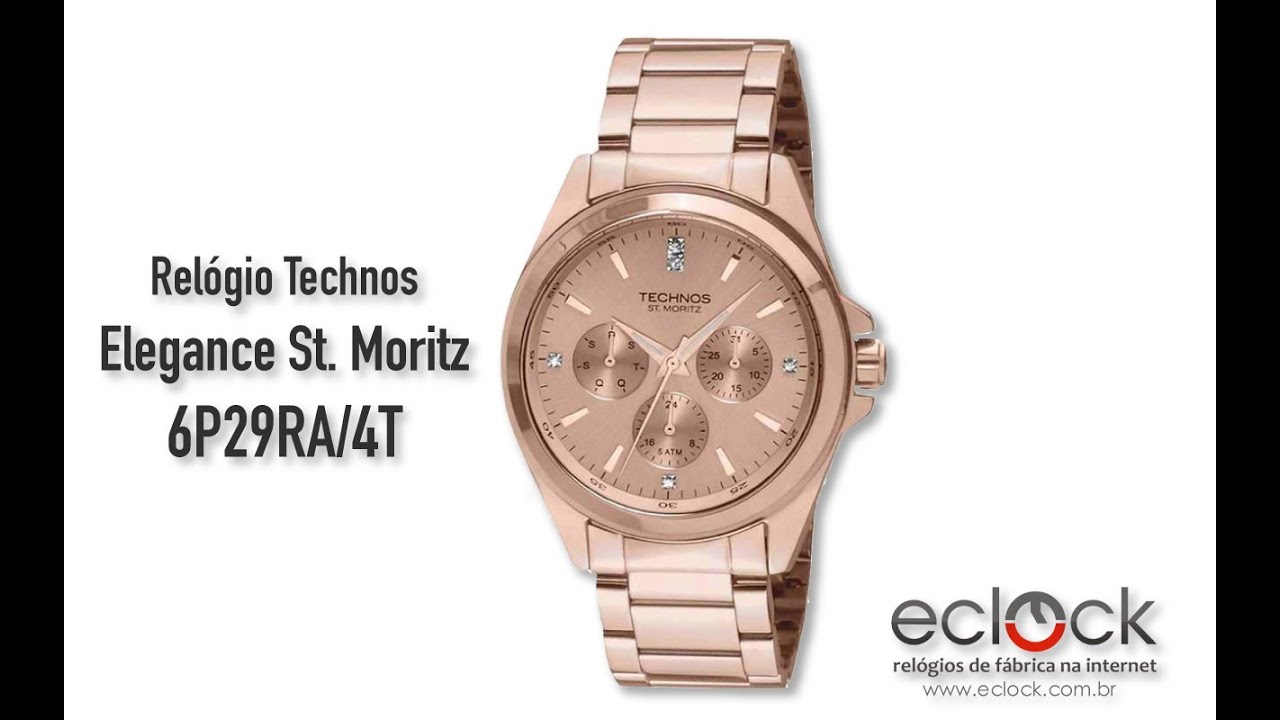 Relógio Technos Feminino Elegance St. Moritz 6P29RA/4T - Eclock - YouTube