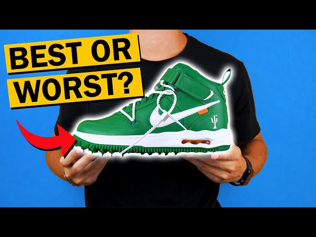 off white air force 1 mid green