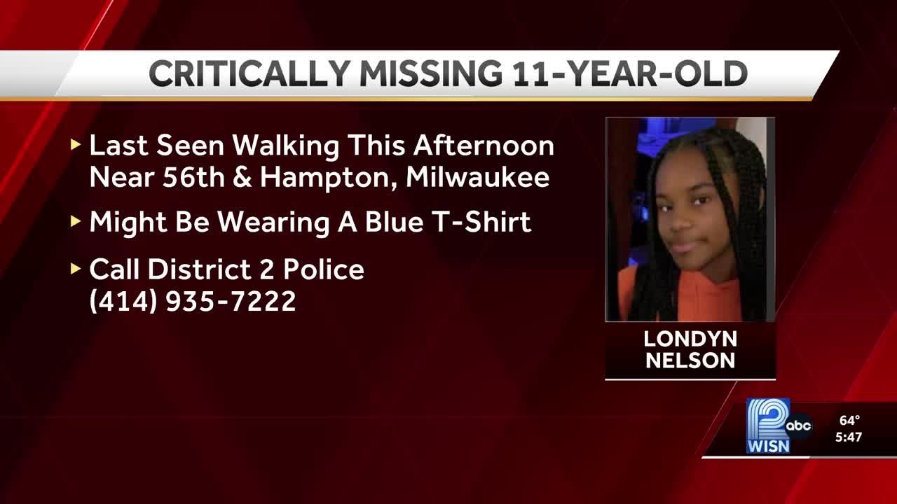 Critically missing 11-year-old girl, Milwaukee police ask for help ...