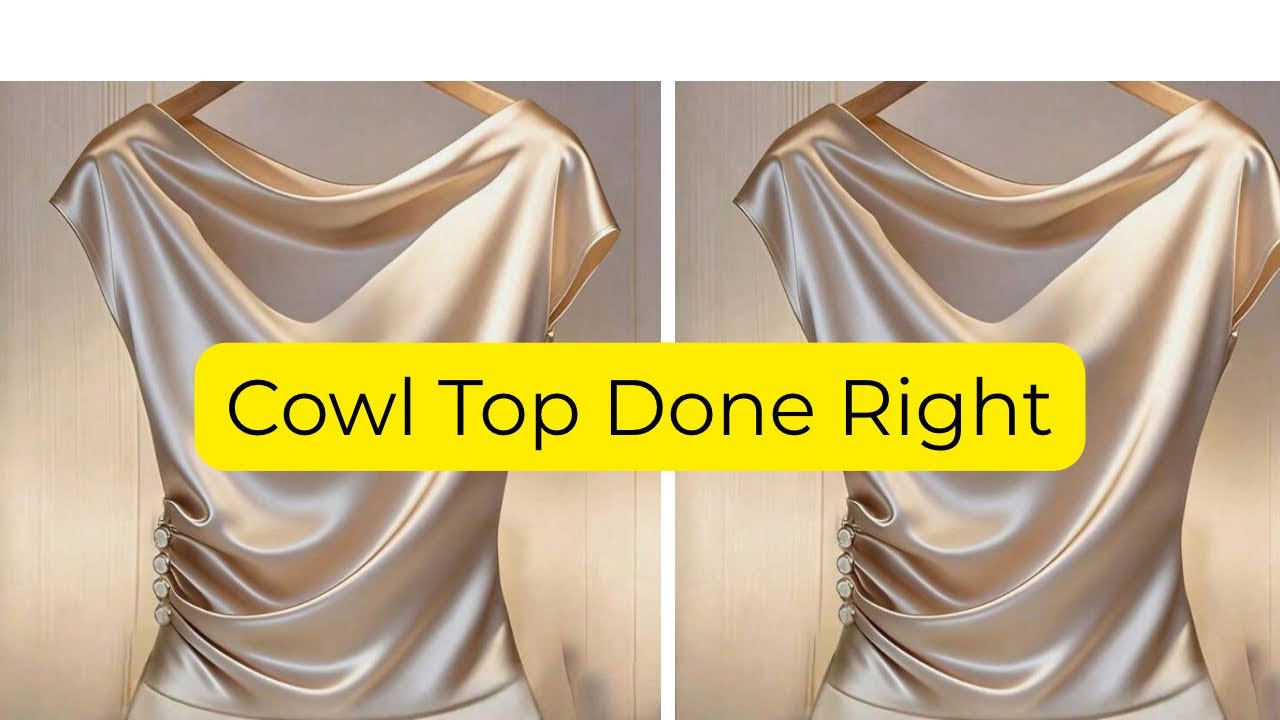 How To Draft & Sew a Luxury Draped Cowl Neck Satin Top | Step-by-Step Tutorial