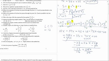 BMCC MAT056 Final Exam Review