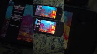 Witcher 3 side by side Switch 2 and Steam deck oled