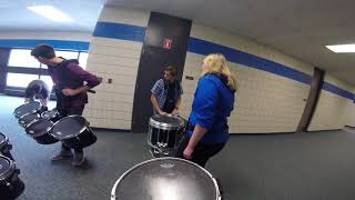 Percussion going through halls