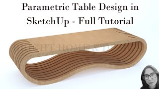 Design a Customized Parametric Center Table in SketchUp with These Easy Steps #furniture #sketchup