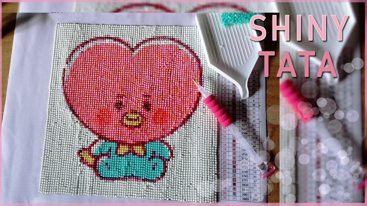 BT21] TATA Diamond Painting Timelapse / Review - BTS