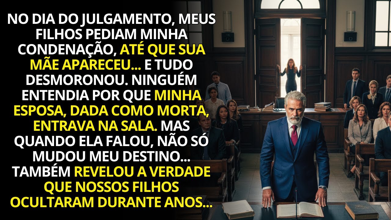 No dia do julgamento, meus filhos pediam minha condenação… até que a mãe deles entrou na sala.