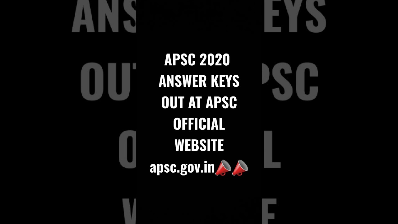 APSC 2020 Official keys out now 