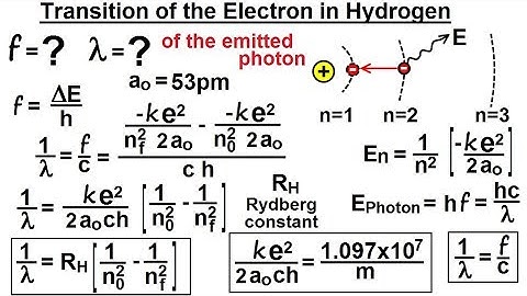 Physics - Ch 66.5 Quantum Mechanics: The Hydrogen Atom (10 of 78) Electron Transition in Hydrogen