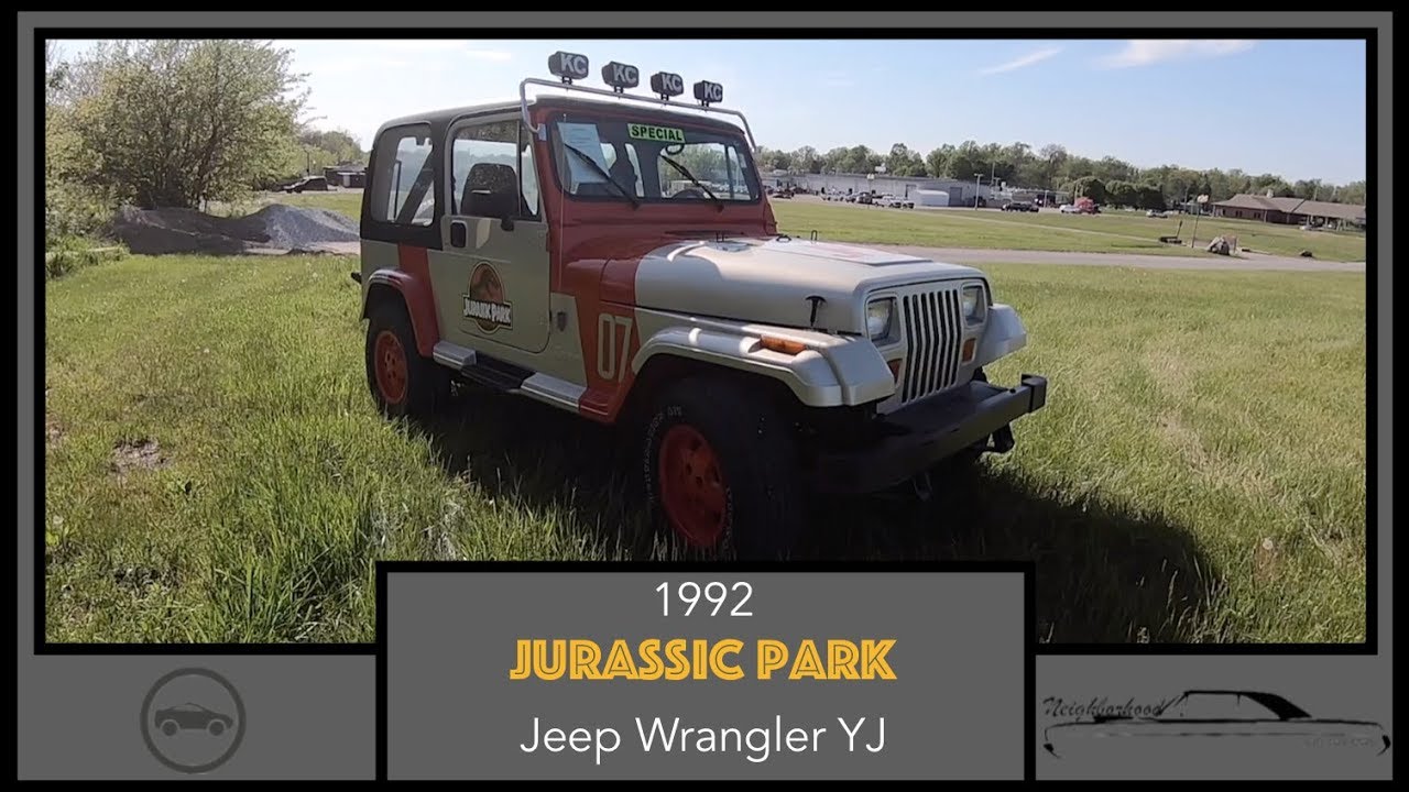 Jurassic Park Jeep JP07|1992 Jeep Wrangler YJ|Walk Around Look - YouTube