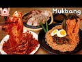 족발, 보쌈과 매콤새콤한 열무비빔국수, 보쌈김치 먹방 Mukbang  Young radish mixed noodles , Bossam , Jokbal