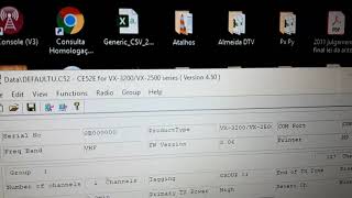 Como programar o Vertex VX3200 VHF