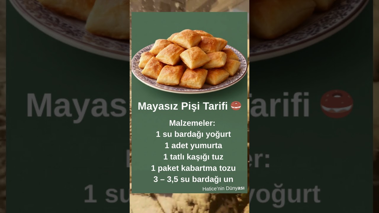 Mayasız Pişi Tarifi 🥯 #tatlı #kahvaltılıktarifler #tatlı #pişi   #pratiktarifler