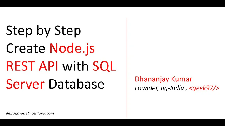 Step by Step Create Node.js REST API with SQL Server Database