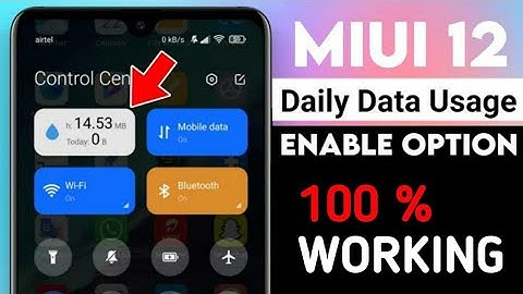 How To Enable Data Usage In Miui 12 Control Center  |  How To Set Daily Data Usage In Miui 12