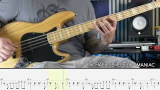 MICHAEL SEMBELLO - Maniac (Flashdance OST) [BASS COVER + TAB]