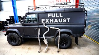 Defender gets a FULL EXHAUST system