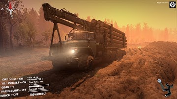 Spintires - Ural truck delivering logs - Coast map