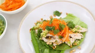 Chicken Lettuce Cups with Ginger-Scallion Oil- Healthy Appetite with Shira Bocar