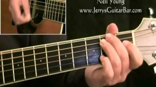 How To Play Neil Young Down By The River Acoustic (intro only) chords