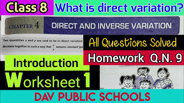 DAV class 8 maths chapter 4 Worksheet 1 - all questions solved