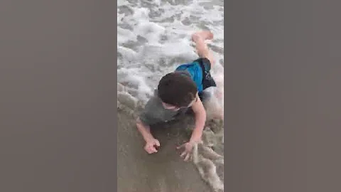First time in the Ocean at Coral Reef Park in West...