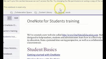 Navigating in your OneNote Class Notebook - iPad