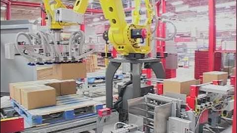 Palletizing bundles and cases with a single system