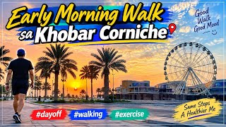 Morning Walk at Khobar Corniche #exercise #walking #dayoff 