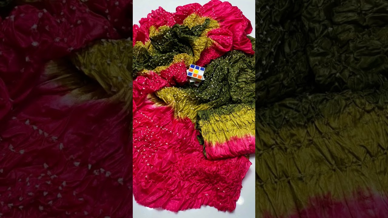 3-Piece Indian Silk Rajasthani Chunri Worked Dress✨