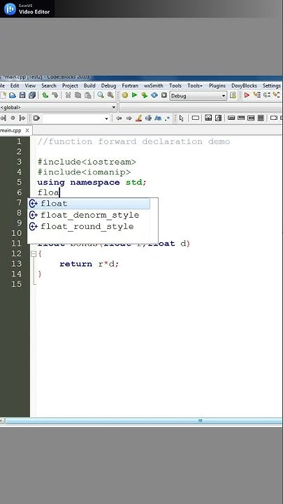 Forward function declaration demo in C++ Program - YouTube