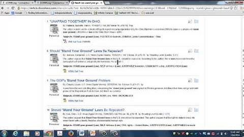Evaluating database search results