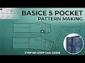 GGT CAD 5 pocket Create Front Block promo V#1 Pattern Making in Gerber | Complete Course