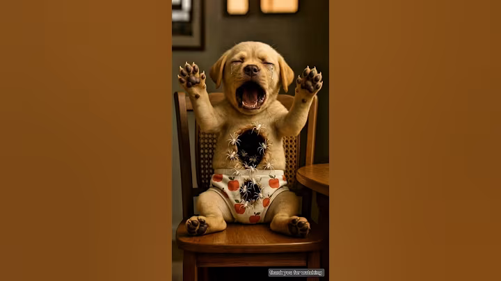 The dog ate spiders along with french fries #shorts #ai #dog #puppy #icecream