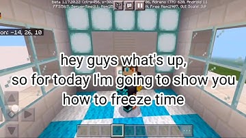 how to freeze time(command block tutorial)(working in Minecraft bedrock and java)