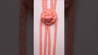 How to make Macrame Rose Knot from Berry Knot 🌹+🫐 #knots #macrame #shorts