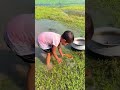 Smart girl catch fish by hand bestfishing fish