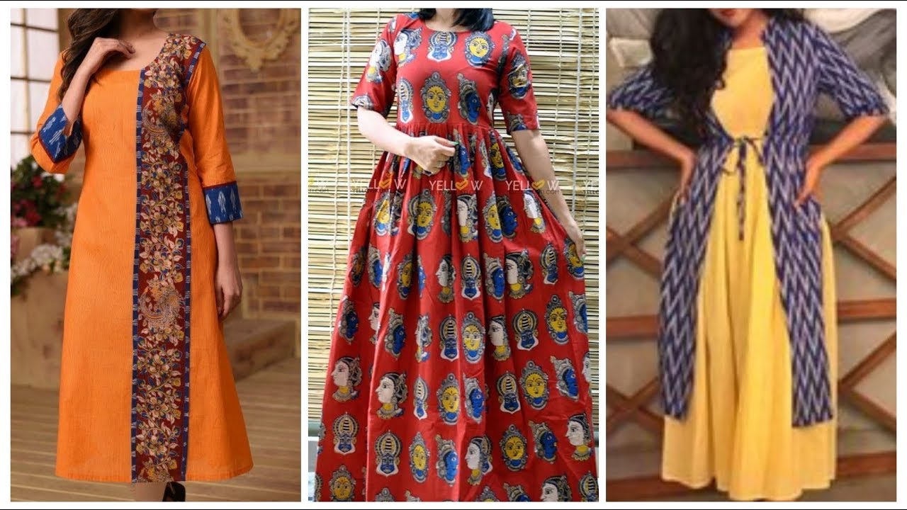 Buy Black- Cotton Kalamkari printed Readymade Kurti online | Readymade  Suits from ShrusEternity