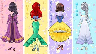 Runa paper dollsㅣpaper doll dress upㅣhand madeㅣcostume playㅣ루나의 인형 종이인형 종이구관